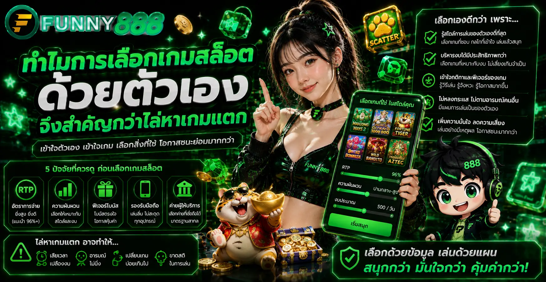 ทำไมการเลือกเกมสล็อตด้วยตัวเองจึงสำคัญกว่าไล่หาเกมแตก